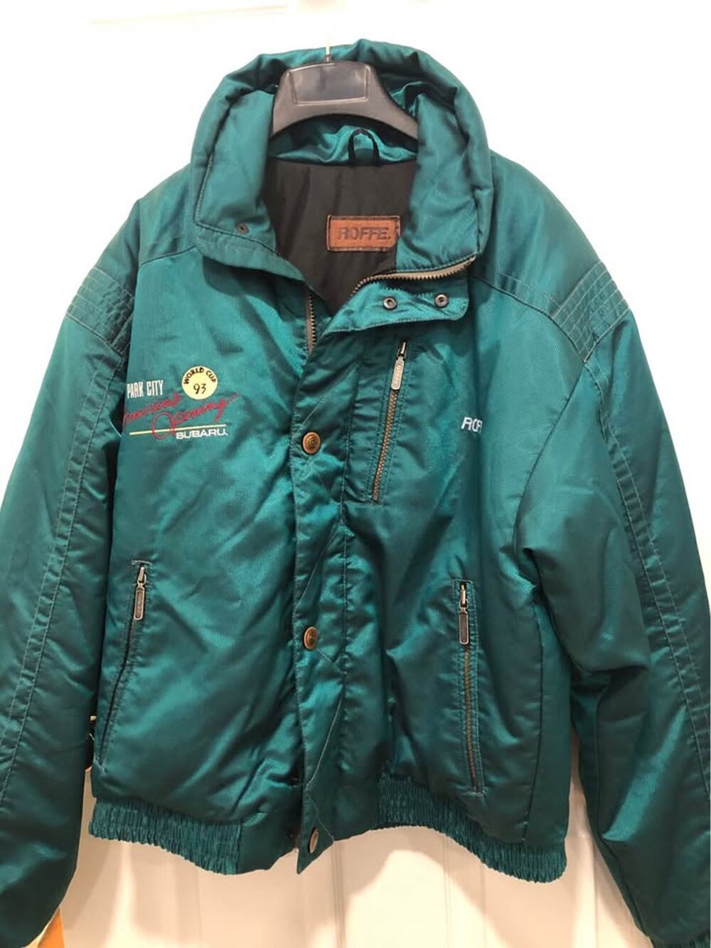 VTG 90s Roffe Grand Slam Ski Parka 1993 Park City World Cup Subaru